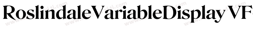 RoslindaleVariableDisplay VF字体转换